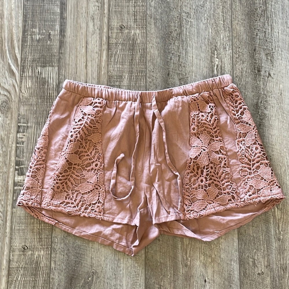 Size S, mauve colored shorts